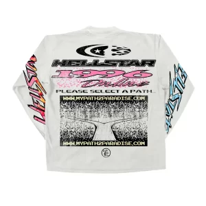 HELLSTAR PIXEL LONG SLEEVE LS CREAM SHIRT,