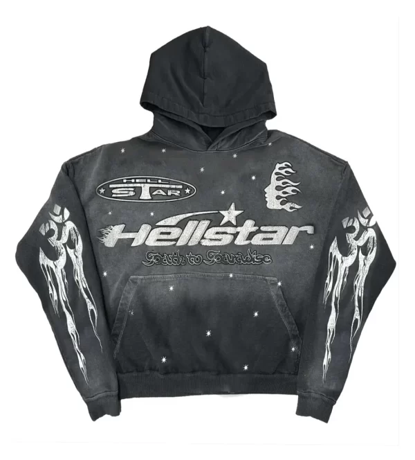 HELLSTAR RACER HOODIE FADED BLACK