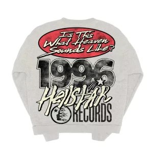 HELLSTAR RECORDS CREWNECK HEATHER GREY,