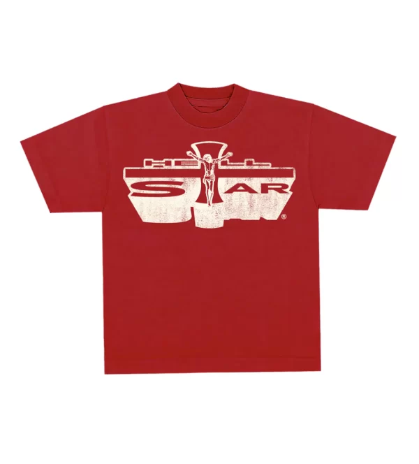 HELLSTAR STUDIOS JESUS EMBLEM TEE BLOOD RED