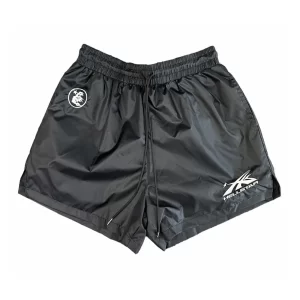 HELLSTAR STUDIOS NYLON LOGO SHORTS BLACK