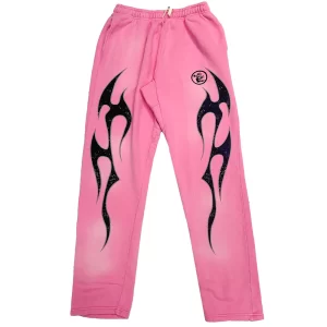 HELLSTAR STUDIOS PINK FLAME SWEATPANTS