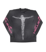 HELLSTAR STUDIOS QR CODE CHRIST LONG SLEEVE LS TEE BLACK