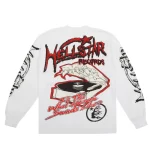 HELLSTAR STUDIOS RECORDS LONG SLEEVE LS TEE WHITE