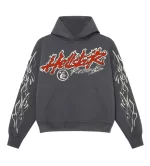 HELLSTAR STUDIOS RECORDS TOUR HOODIE FADED BLACK